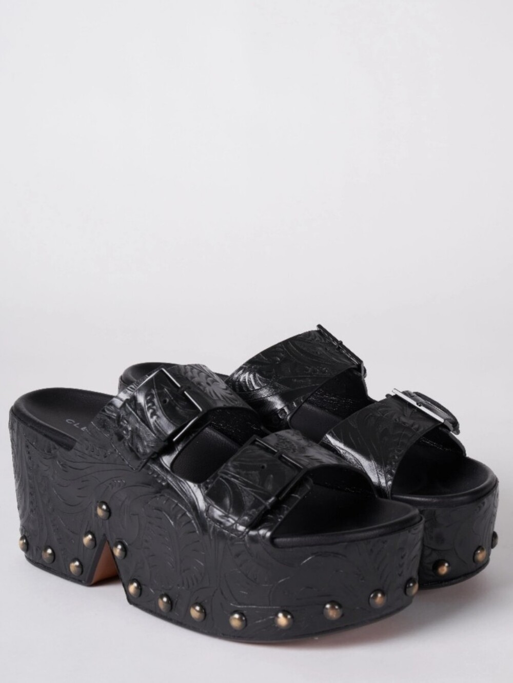 Robert Clergerie Paris esab blk cordu 023 Plafortm Sandals
